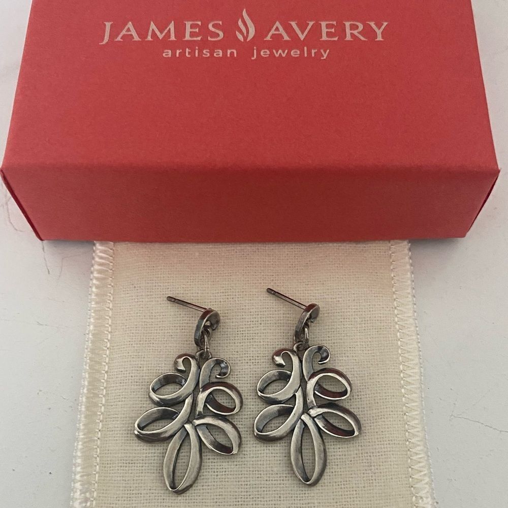 James Avery Retired Ribbon Earrings